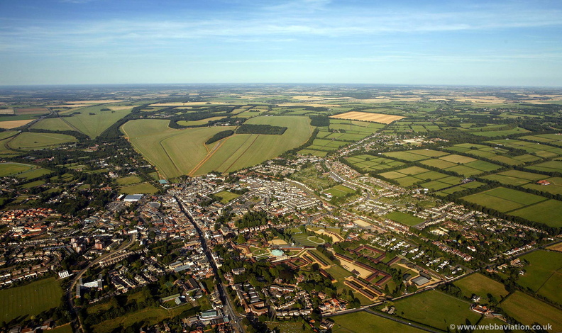 Newmarket, Suffolk from the air