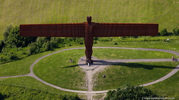 The Angel of the North   from the air