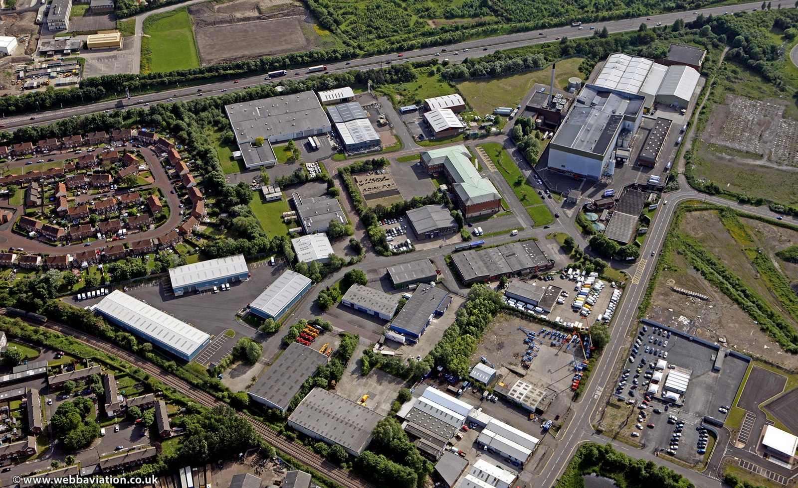 Dunston Industrial Estate Gateshead  from the air
