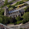 St Mary's Church Gateshead from the air