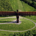 The Angel of the North   from the air