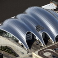 the Sage Building in Gateshead from the air