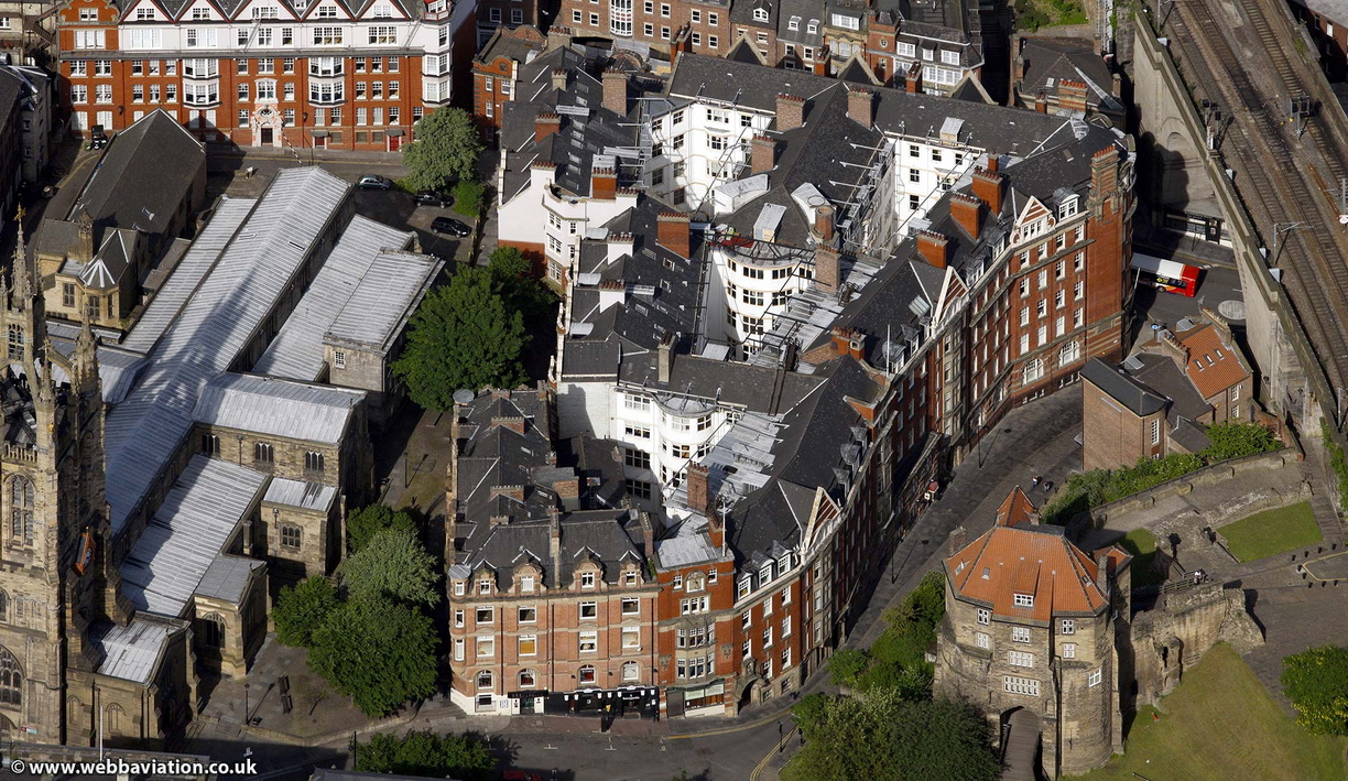 Amen Corner and Milburn House Newcastle from the air