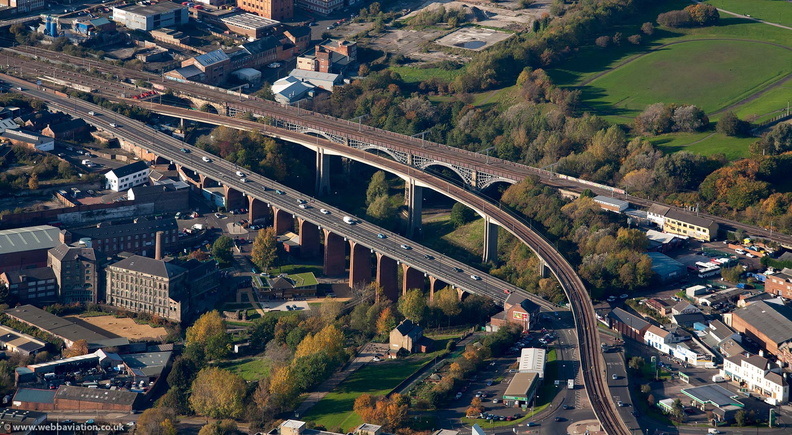 Byker Viaduct  Newcastle  from the air