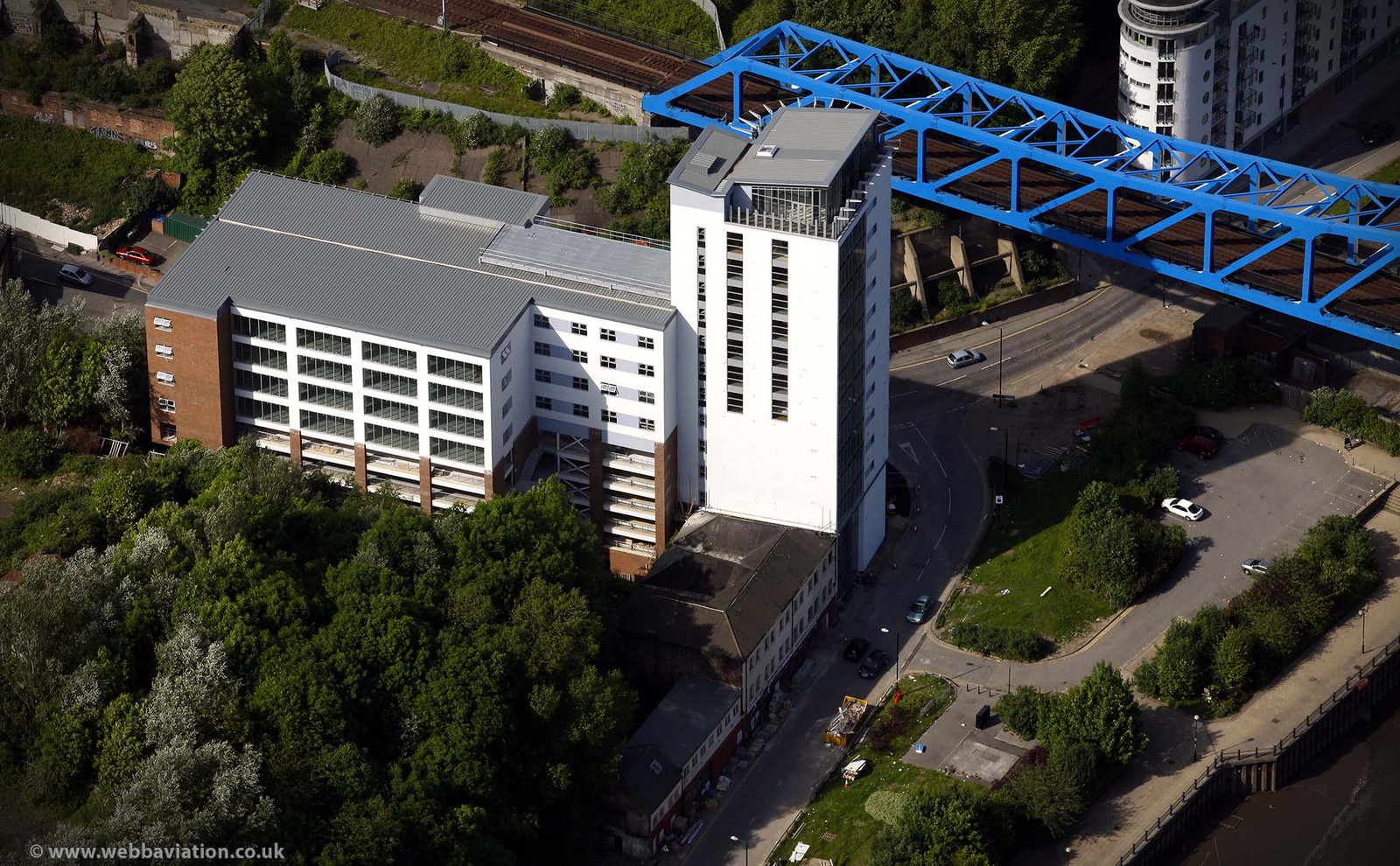 Forth Banks Tower, Newcastle from the air