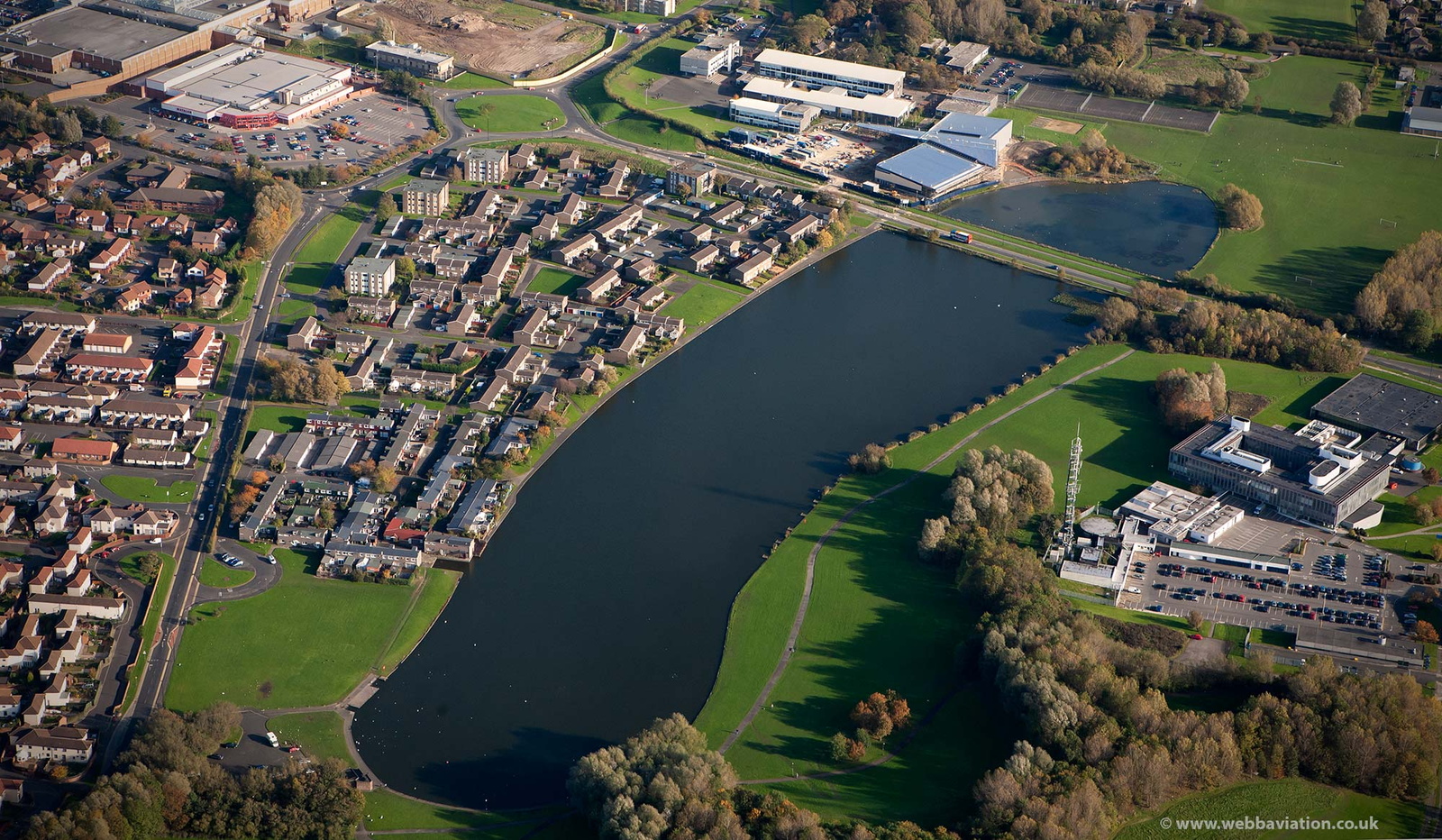 Killingworth Lake Newcastle from the air