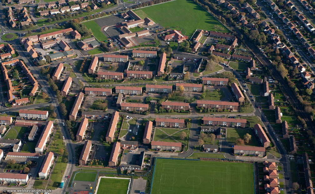 Longbenton  Newcastle  from the air