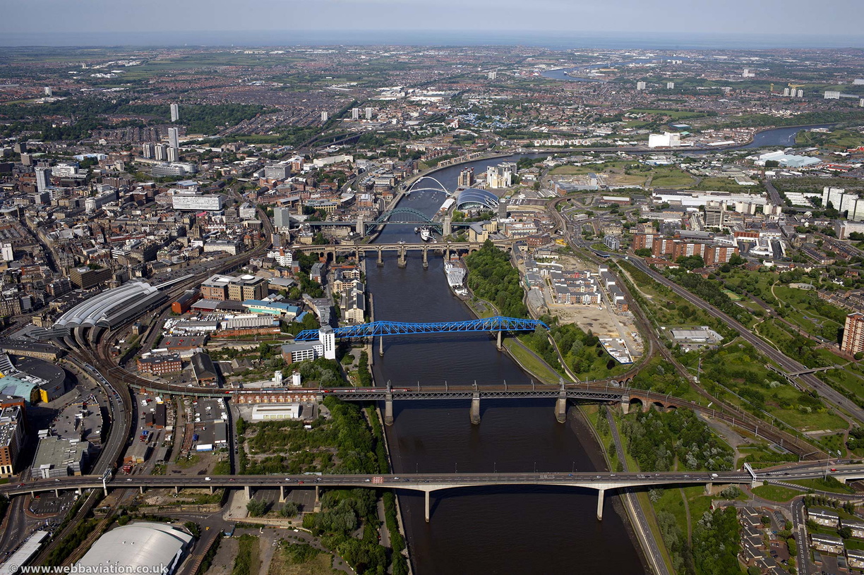 River Tyne aerial photo 
