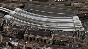 Newcastle Central Railway Station  from the air