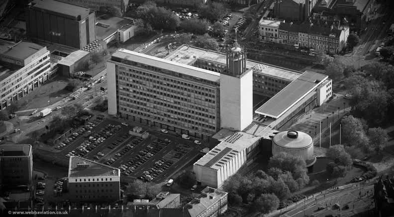 Newcastle Civic Centre from the air