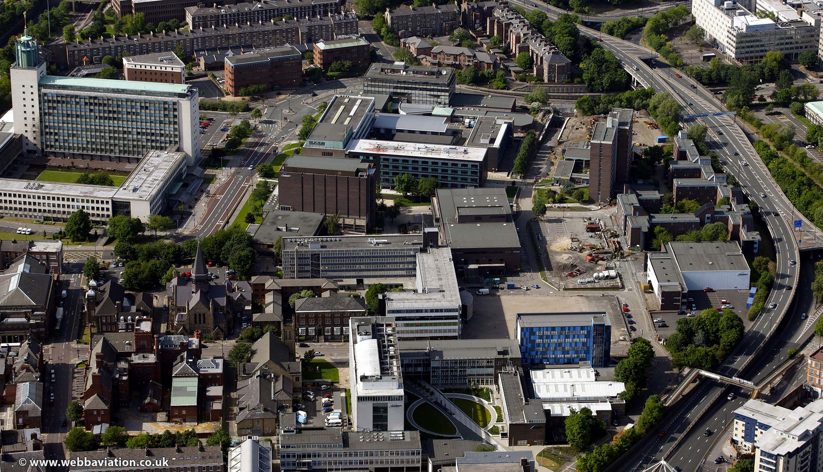 Northumbria University City Campus West  from the air