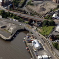 Glasshouse Bridge Newcastle from the air