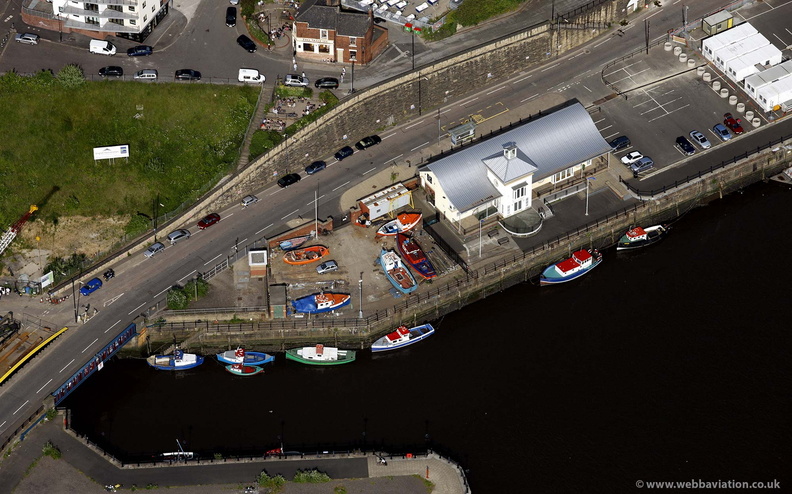 Quayside in Ouseburn  Newcastle   from the air