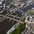 River Tyne at Newcastle upon Tyne   aerial photo 