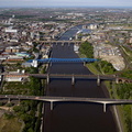 River Tyne bridges  aerial photo 