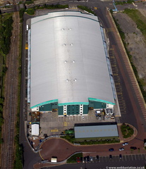 Utilita Arena Newcastle  from the air
