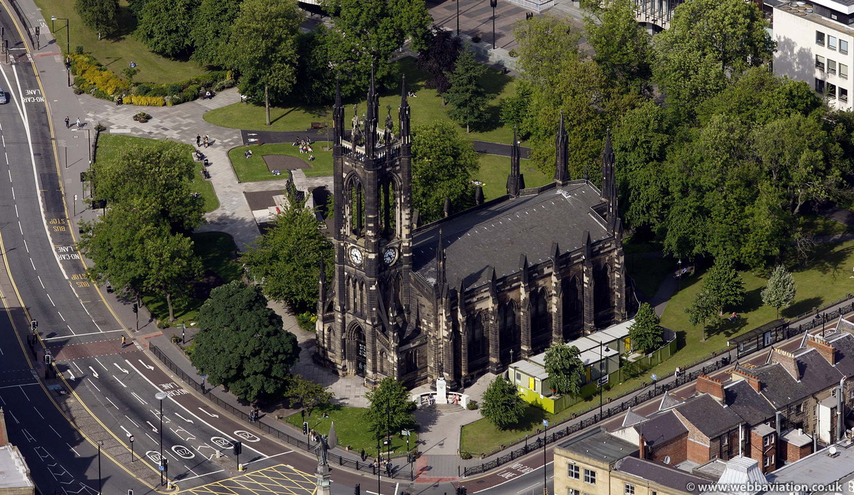  St Thomas's Church  Newcastle   from the air