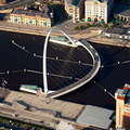 Gateshead Millennium Bridge aerial photo 