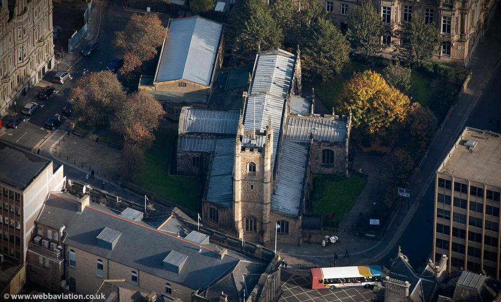St John the Baptist Church, Newcastle upon Tyne  from the air