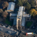 St John the Baptist Church, Newcastle upon Tyne  from the air