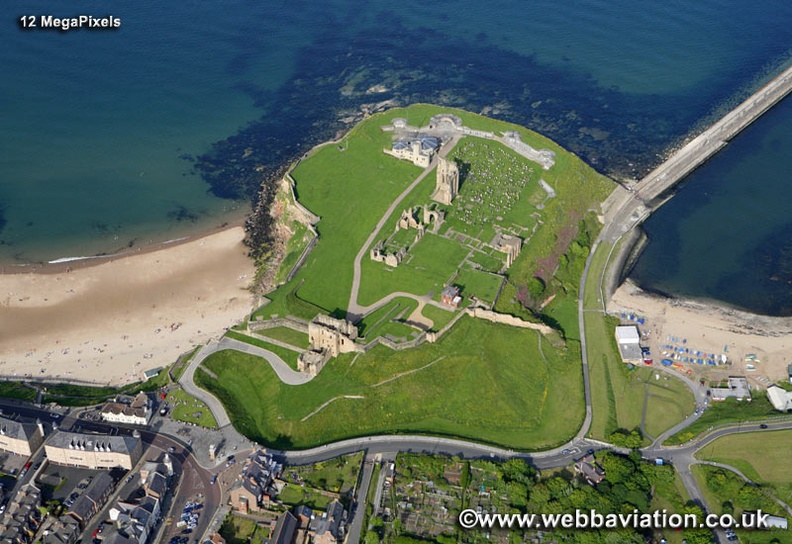 Tynemouth Castle  North Tyneside Tyne and Wear aerial photograph 