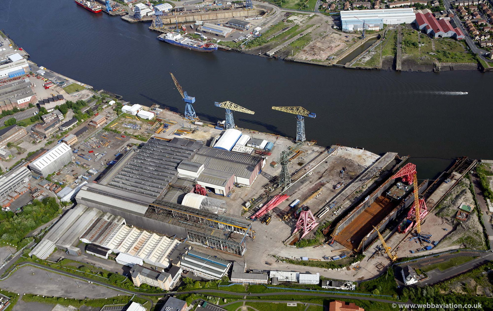 Swan Hunters Shipyard from the air