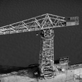 giant dock crane at  Swan Hunters Shipyard from the air