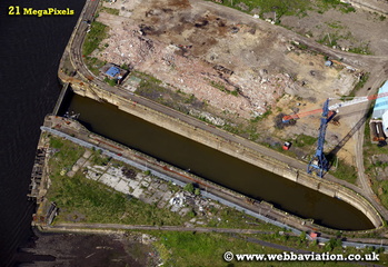 Cammell Laird yard Hebburn South Shields Tyne and Wear aerial photograph 