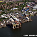 Northern Producer oil rig at McNulty Offshore Construction Yard South Shields   aerial photograph 