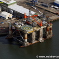 Northern Producer oil rig at McNulty Offshore Construction Yard South Shields   aerial photograph 