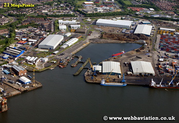 Tyne Dock South Shields   aerial photograph 