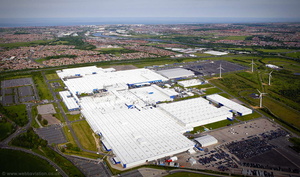 Nissan car plant in Sunderland aerial photograph