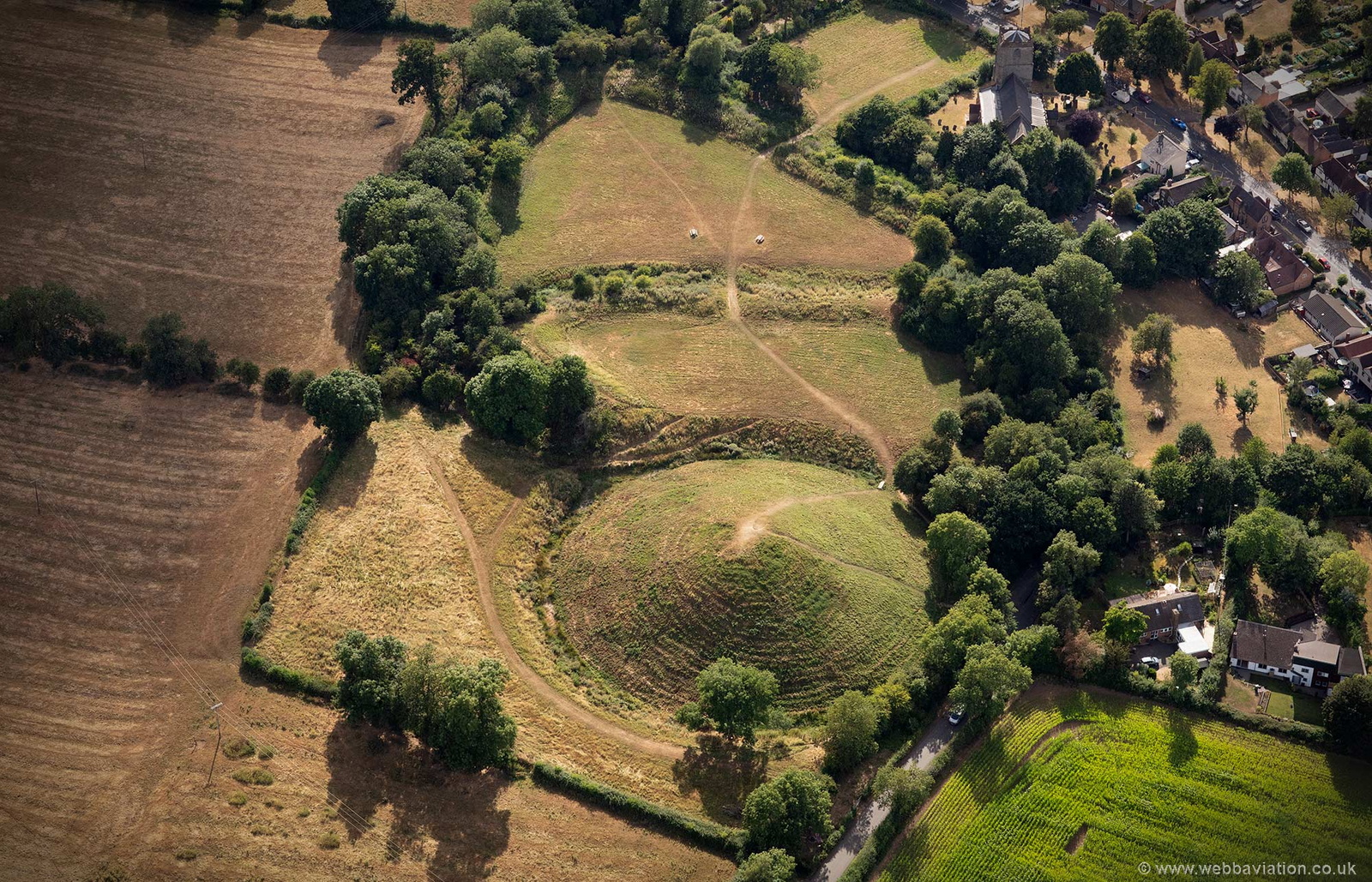 Brinklow Castle aerial photograph