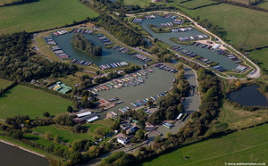 Calcutt Locks  on the Grand Union Canal in Warwickshire from the air