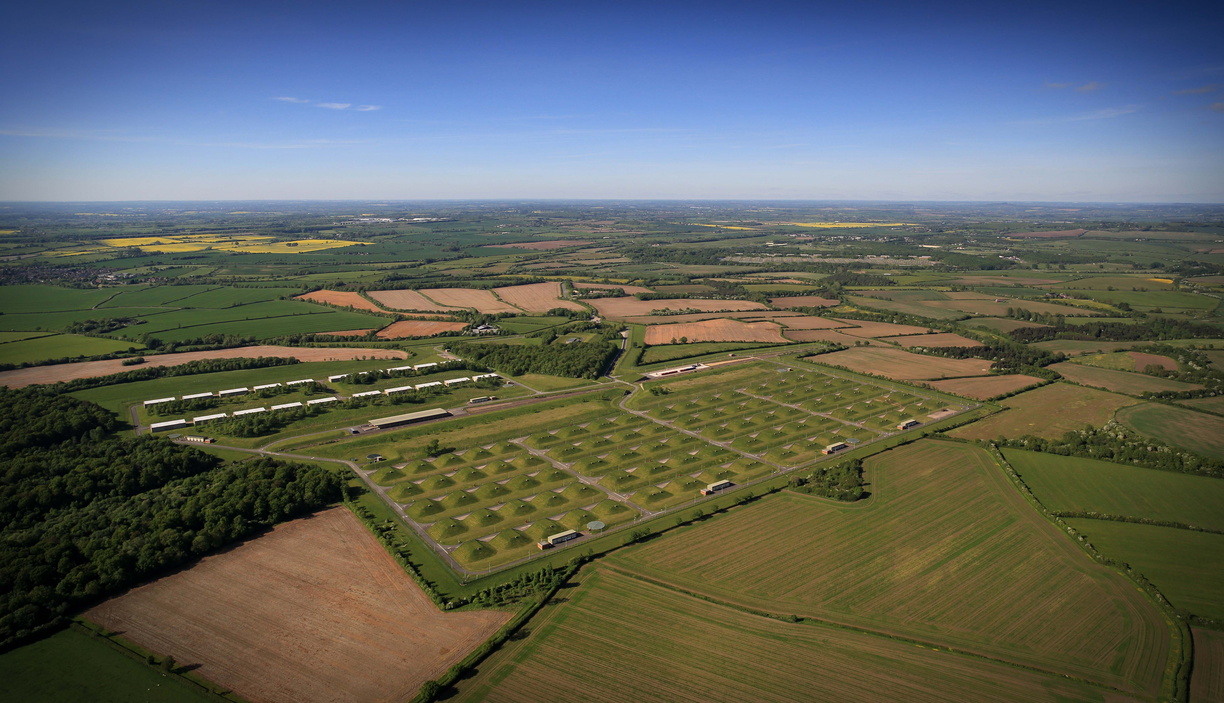Edgehill Battlefield at  Defence Storage and Distribution Agency (DSDA) Kineton   from the air
