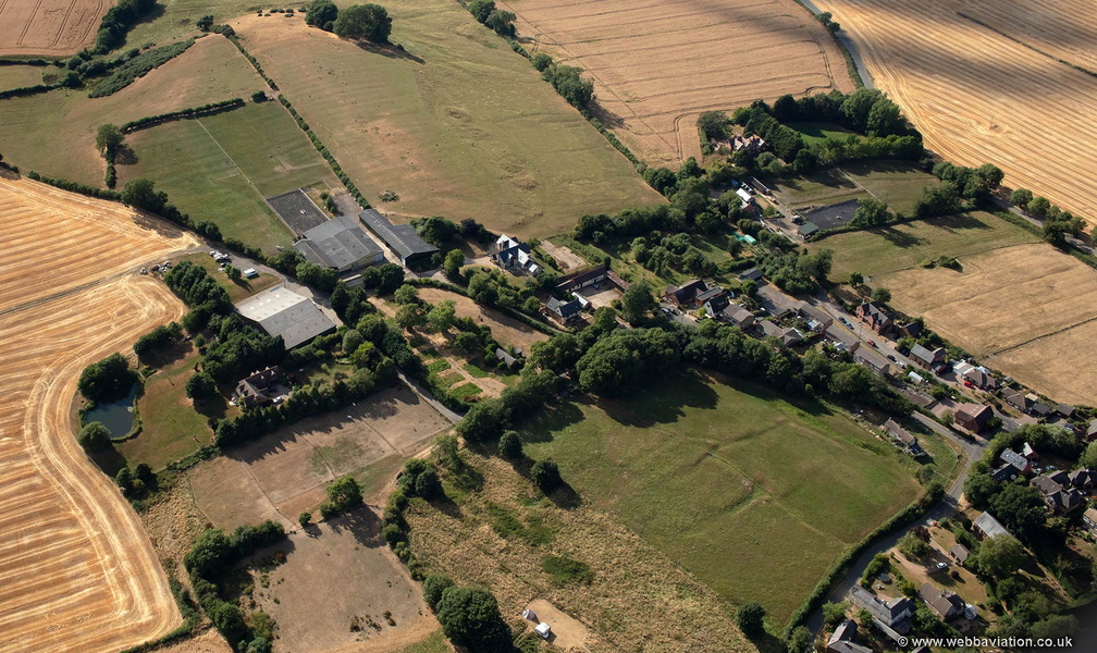 shrunken Medieval village of Flecknoe aerial photograph