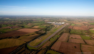 motor industry test track at  former RAF Gaydon at sunset  from the air