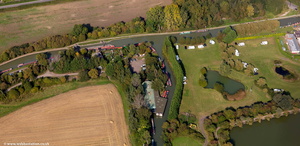 Kayes Arm Junction  on the Grand Union Canal at Stockton  Warwickshire from the air