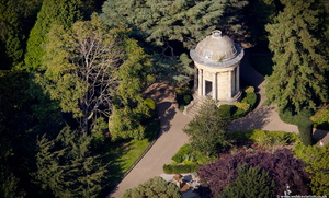Jephson Memorial  Leamington Spa from the air