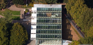Sub-tropical glasshouse Jephson Gardensl  Leamington Spa from the air