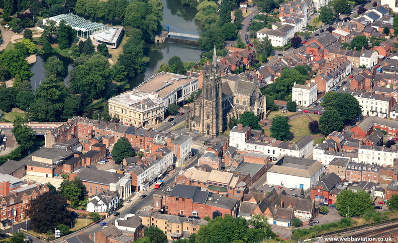 Royal Leamington Spa  from the air