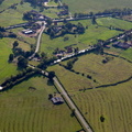 shrunken Medieval village of Lower Shuckburgh Warwickshire from the air