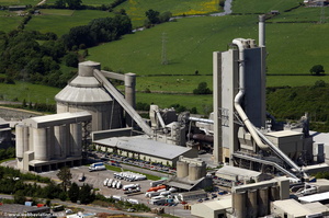 CEMEX Rugby Cement Plant Warwickshire  from the air