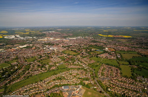 Rugby Warwickshire  from the air