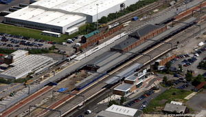 Rugby station  Warwickshire  from the air