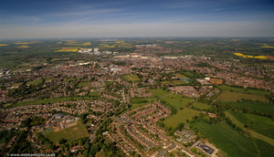 Rugby Warwickshire  from the air