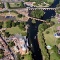 the River Avon at  Stratford-upon-Avon  from the air