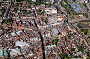 Stratford-upon-Avon  town centre  from the air