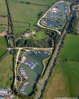 Ventnor Farm Marina on the Grand Union Canal Warwickshire from the air