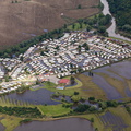 Abbots Salford Holiday Park Warwickshire  during the great  floods of 2007 from the air